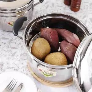 스텐 찜냄비 20cm 스팀팟 만두 고구마 스팀포트 3중
