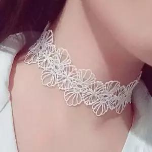 여성 플라워 레이스 초커 패션 레이어드 목걸이