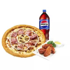 (미스터피자) 포테이토M+핫윙4+콜라1.25L