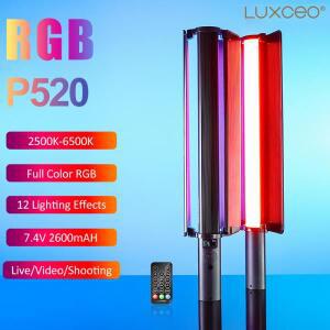 LUXCEO RGB LED 스틱 비디오 조명, 2500K-6500K 사진 휴대용 스튜디오 램프, 틱톡용 카메라 P520