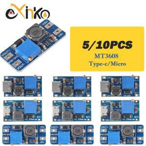 5 10pcs MT3608 조절식 스텝 업 모듈 전압 레귤레이터 마이크로USB Type-c 2V-24V ~ 5V-28V 2A DC-DC 부스