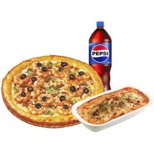 (미스터피자) 쉬림프골드M+오븐스파게티+콜라1.25L