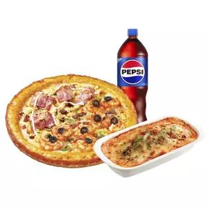 (미스터피자) 하프앤하프M+오븐스파게티+콜라1.25L