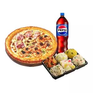 (미스터피자) 하프앤하프L+홈샐러드+콜라1.25L