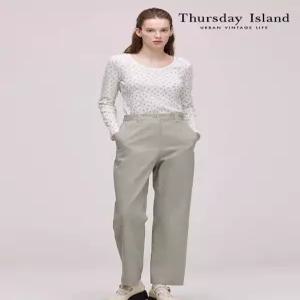 [Thursday Island] 포켓 스티치 코튼 배기 팬츠(T242MPT133W)