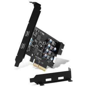 내부 타입 E부터 C까지 및 19핀 USB 헤더 확장 카드가 포함된 10GBPS PCIE C 카드 데스크톱 PC 워크스테이션 SSD 인클로저 파일 백업용 PCI EXPRESS 3.0 X 4 전면 패널 어댑터