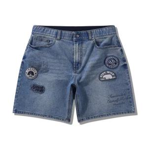 매장정품 JEEP 지프 남여공용) 랭글러 프린트 와펜 데님 하프 팬츠 반바지 JQ2DPU855 JQ2DPU855-CS 1796148