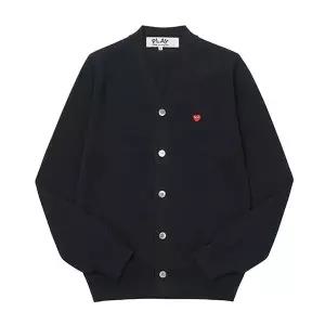 꼼데가르송 가디건 AX-N080-051 1 PLAY 플레이 스몰 레드 하트 와펜 남성가디건