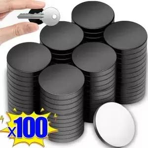 30/50/100pcs 자기 직경 20mm 두께 라운드 고무 작은 끈적 공예 및 냉장고