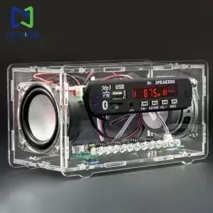 전자제품 FM 라디오 부품 DIY 키트 블루투스 5.0 수신기 스피커 2*3W 카드 기반 LED 레벨 표시기