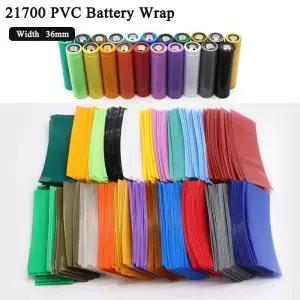 PVC 열 수축 튜브 21700 리포 배터리 랩 미리 자른 슬리브 보호 파이프 커버 25 2000 개 78x36mm