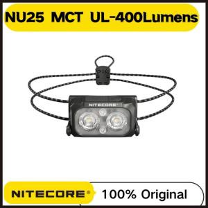2025 새로운 NITECORE NU25 MCT UL 충전식 헤드램프 400루멘 내장 700mAH 배터리