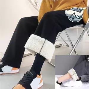 기모 겨울 팬츠 허리 밴딩 와이드 기모 안감