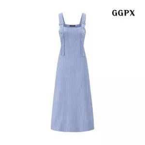 GGPX 지지피엑스스트라이프 데일리 멜빵 롱 원피스 GQBOW114D 1143650