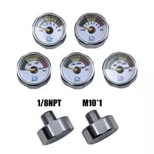 고압 게이지 압력계 핸드 펌프 밸브 액세서리 레귤레이터 25mm 1 인치 1500psi M10 1/8npt