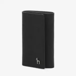 [헤지스](대구신세계)[GOLDEN LANE] 블랙 로고패턴 소가죽 키홀더 HJWA3F566BK