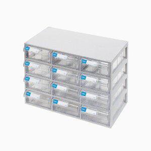 멀티박스 부품정리함 수납정리함 다용도 투명 서랍 CMD-500/3x4칸