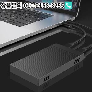 PC 및 노트북용 듀얼 베이 알루미늄 하드 드라이브 케이스 M.2 Nvme SSD 도킹 스테이션 10Gbps