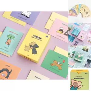 커들리 메세지카드 세트 대용량 편지지/편지카드/미니편지/카드편지지/감사/카드/봉투/귀여운/메세지/미니