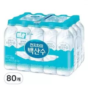 백산수 무라벨 생수, 500ml, 80개 one option