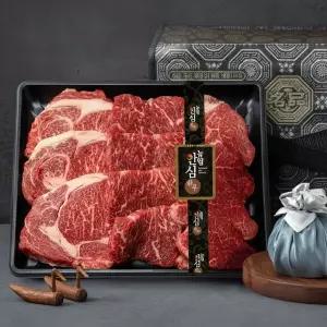 [진솔]농협안심한우 1등급 구이세트 3호 1kg(등심500g+채끝300g+안심200g)