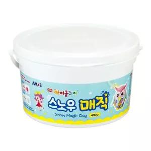 아모스 아이클레이 스노우매직 400g/굳지/않는/공예용/공작용/교재용/감각/발달/단체/색깔/색클레이/어린이