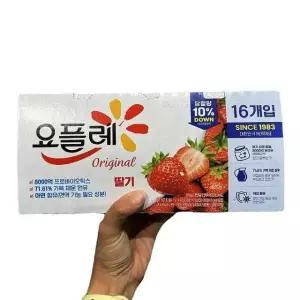 빙그레 요플레 딸기 85G X 16  65532