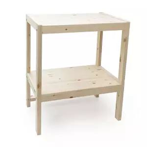 DIY 심플리 원목선반.2단선반 렌지대 2단선반 WDA05 원목 미니테이블 수납장 선반