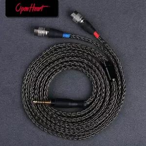 호환 OPENHEART 16 코어 헤드폰 케이블 전선가리개 Dan Clark Audio Aeon Alpha Expanse Ether XLR 4.4mm 2