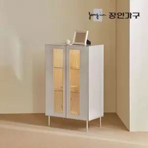 장인가구 무와 E0등급 하이그로시 LED 조명 700 거실 장식장 위스키 진열장