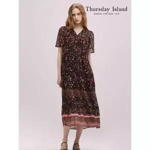 [써스데이아일랜드][Thursday Island] 보더 포인트 쉬폰 원피스(T244MOP239W)