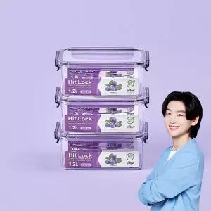 에코센스 히트락 올트라이탄 밀폐용기 직사각 1200ml  3개