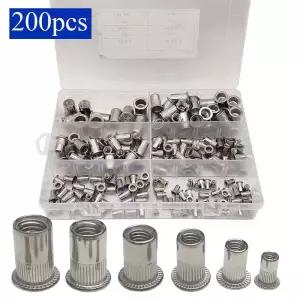 팝너트 세트 스테인레스 M6 200pcs M4 M5 M3 M8 볼트 너트 셋트 스텐