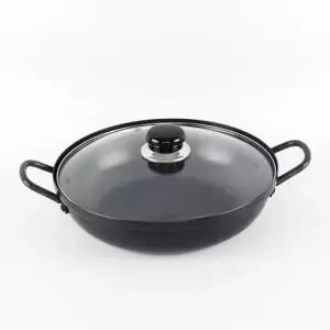 찌개냄비 국산 경질 복전골 냄비 (유리뚜껑포함) 22cm