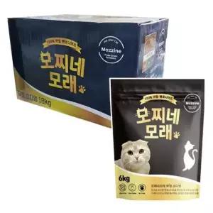 벤토나이트고양이모래 고양이 모래 소변색 건강 체크 무향 6kg 3개