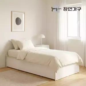 장인가구 엘리베어 리프트업 무헤드 빅수납 침대 프레임 SS (높이 400)