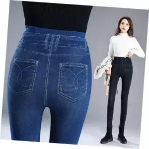 레깅스 페이크 쫄 편안한 데님 밴딩 타이즈 블루 여자 모달 블랙 바지 워싱 여성 쫀쫀