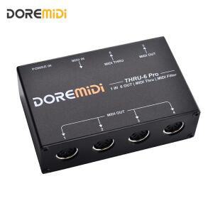 DOREMiDi MIDI THRU-6 Pro Box 스플리터 or 필터 사용 1 단자력 6 출력 USB 변환