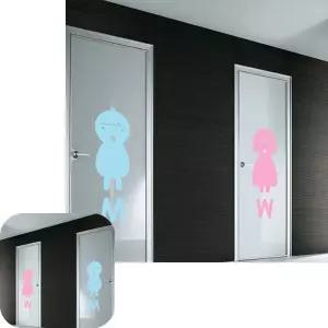 뮤 시트지 자연 화장실남녀 셀프인테리어 그래픽스티커 WBWG158 MW남자여자 중형