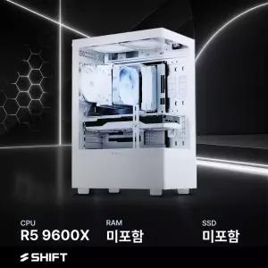 주연테크 시프트 D3v96XHFVRS 화이트 AMD 라이젠5 9600X 반본체 게이밍 컴퓨터