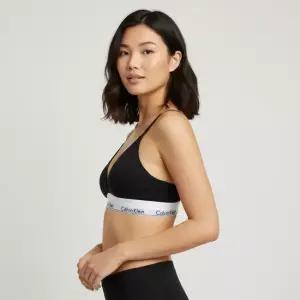 자이언츠데이캘빈클라인 속옷 모던 코튼 라이틀리 라인드 트라이앵글 브라렛 블랙 QF5650-UB1
