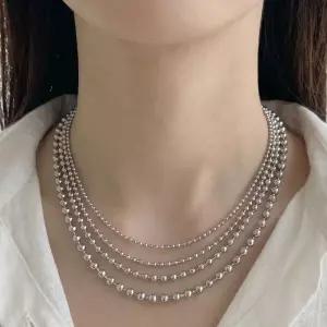 [퀸이즈][퀸이즈] 925실버 남녀공용 실버볼 군번줄 체인 2mm 2.5mm 3mm 4mm 은볼 목걸