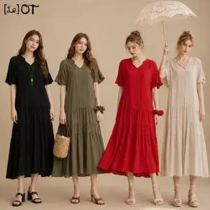 르오트 프리다 크리즈 원피스(+스크런치 헤어) 2종세트