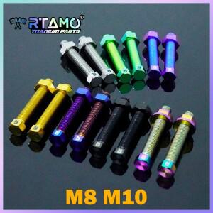 RTAMO 너트 체인 조정 볼트 세트 바이크 오토바이 키트 티타늄 M8X45 50 5560 M10X50X1.25P 2