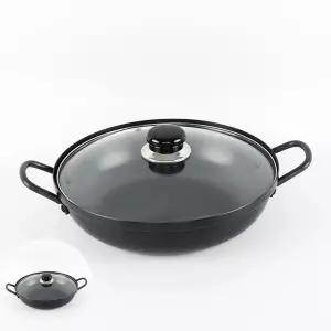 전골 국산 경질 복전골 냄비 (유리뚜껑포함) 22cm