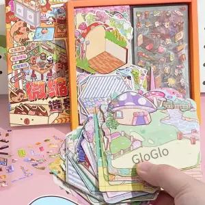 00장 풍경 스티커 세트 장면 컬렉션 콜라주 DIY 장식 노트북 액세서리