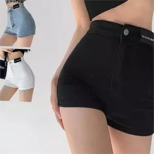 타이트 반바지 여성 핫팬츠 데일리 하이 웨스트 반바지 여름 데님