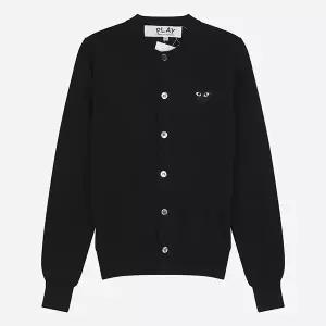 [꼼데가르송]5F AX N023 051 1 블랙 하트 니트 가디건 블랙