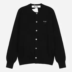 [꼼데가르송]6S AX N023 051 1 블랙 하트 니트 가디건 블랙