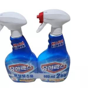 유한락스 욕실청소용 600ml(2개묶음) 화장실 세제 곰팡이제거 타일 세면대